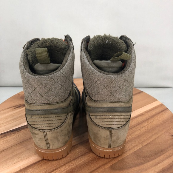 Nike Dunk Sky Hi SneakerBoot Dark Loden Olive Green Orange 684954-300 Womens 9.5 - Picture 4 of 8